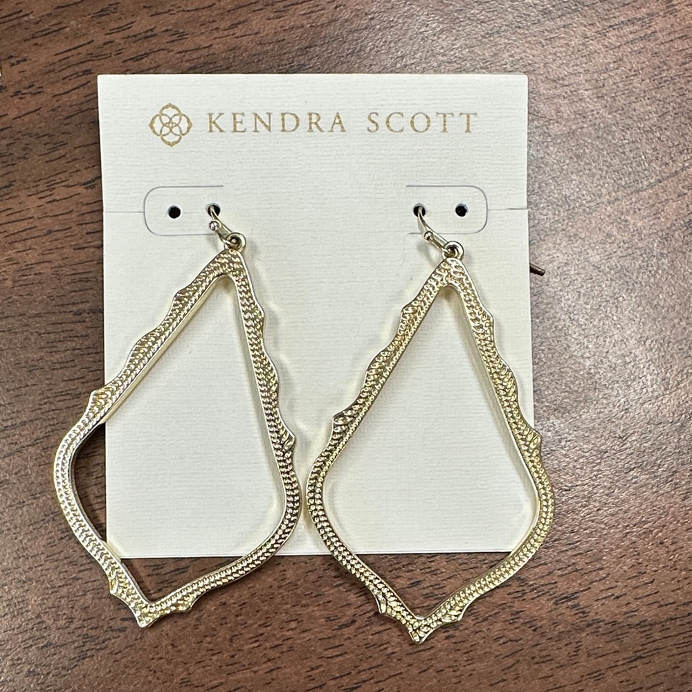 Kendra Scott Gold Open Frame Earrings
